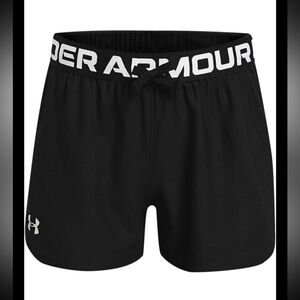 Girl's Under Armour Play Up Shorts Size YXL Waist 30.5-34 Drawstring Heatgear